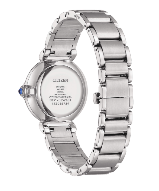 Citizen Damen-Armbanduhr Eco-Drive aus Stahl mit blauem Zifferblatt _EM1060-87N