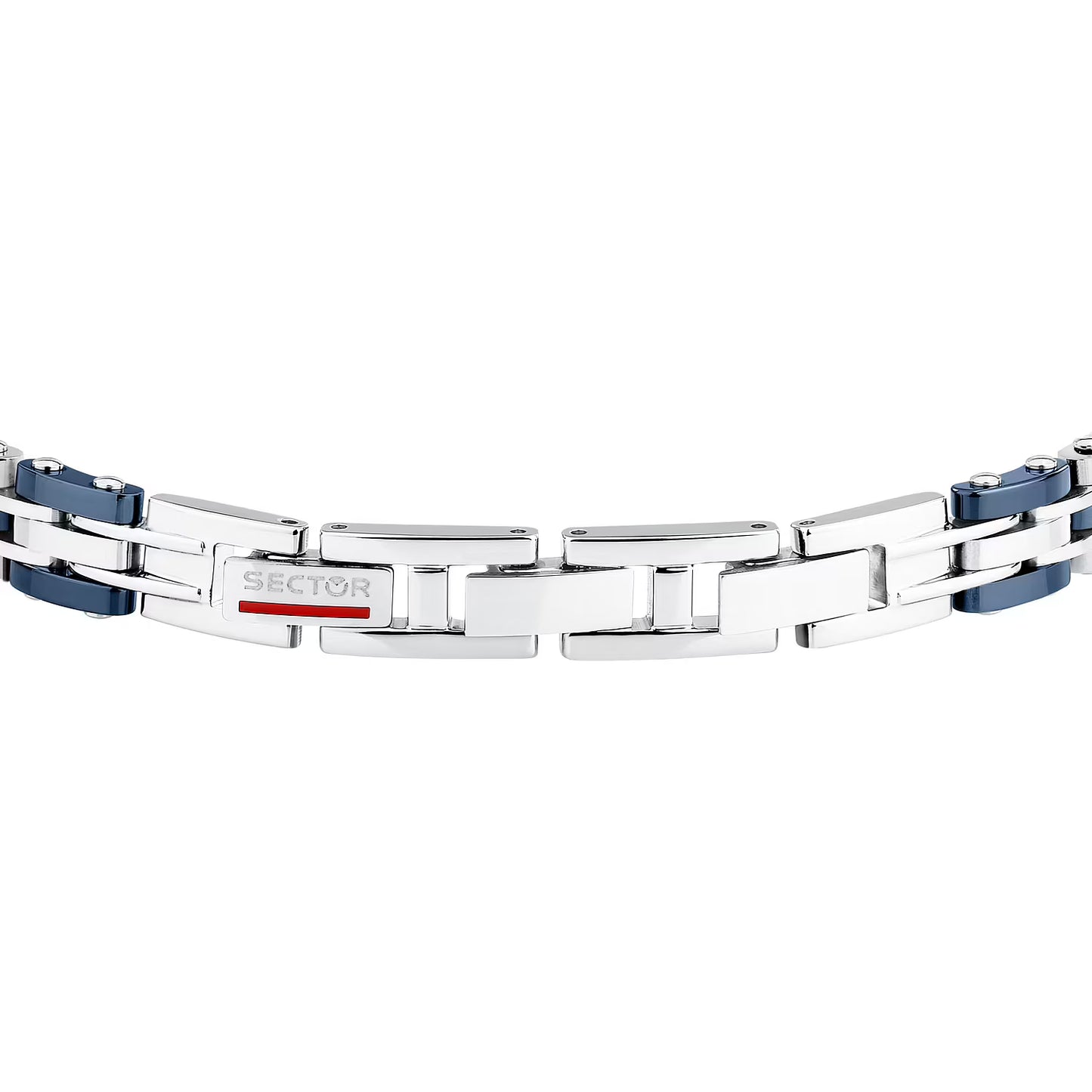 Bracciale Sector Uomo Acciaio Ceramica Blu Maglia Larga _SAFR49