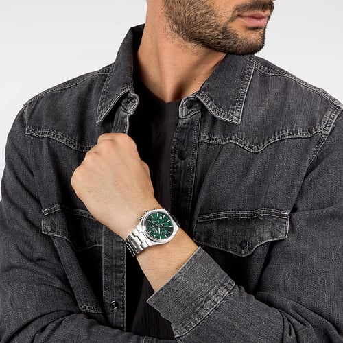 Orologio Sector C300 Uomo Acciaio Silver Cronografo Verde _R3273301002