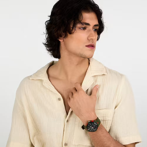 Orologio Sector Ex 28 Uomo Analogico-Digitale Cinturino PU Verde Militare _R3251532001