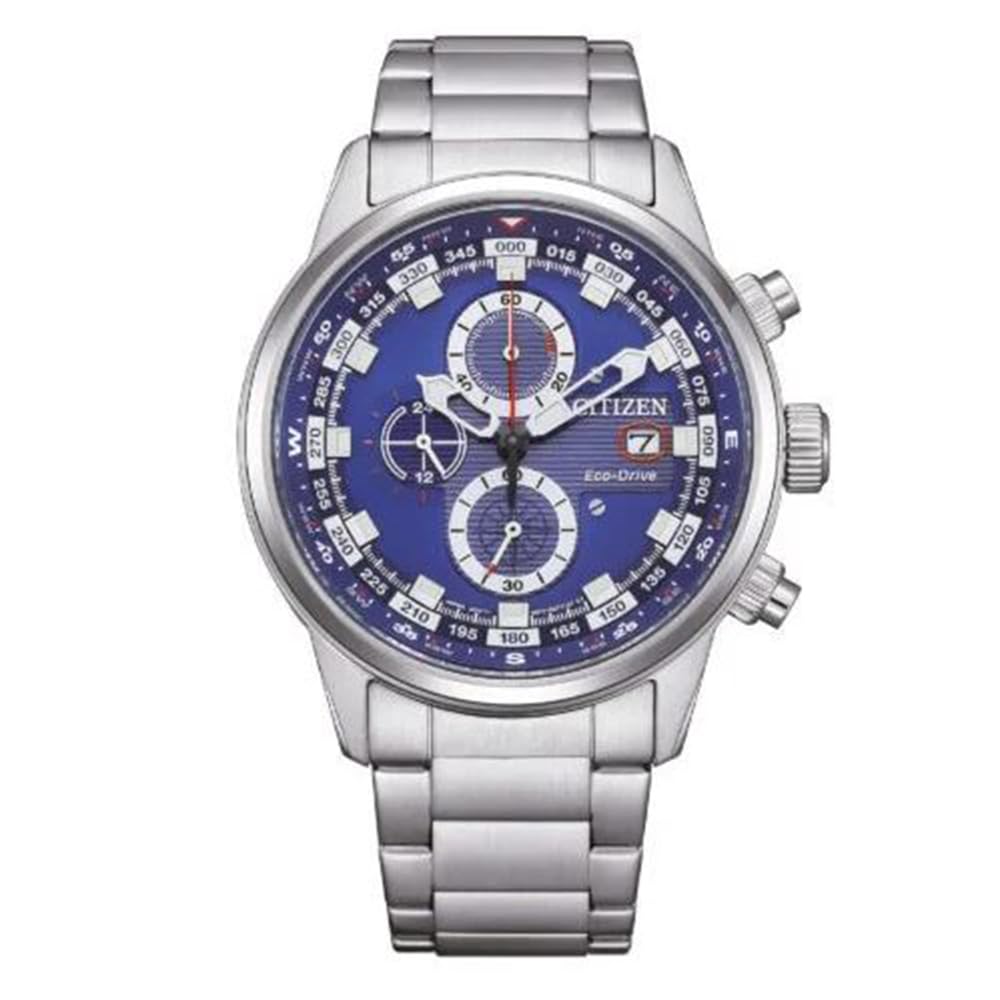 Citizen Herren-Chronograph mit Eco-Drive-Technologie, Stahl, Blau, CA0860-80L