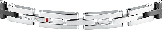 Bracciale Sector Uomo Acciaio Ceramica Nera _SAFR52