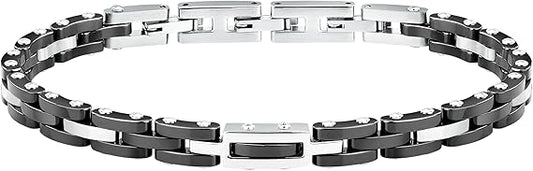 Bracciale Sector Uomo Acciaio Ceramica Nera _SAFR52