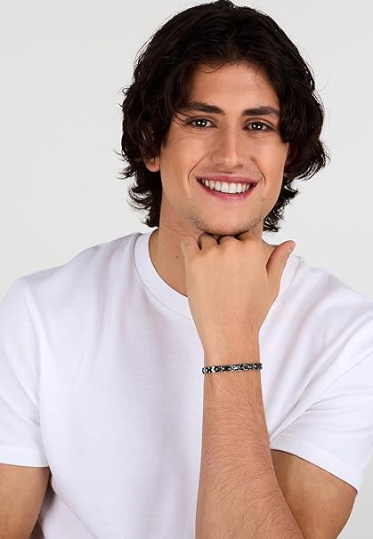 Bracciale Sector Uomo Acciaio Ceramica Nera _SAFR52