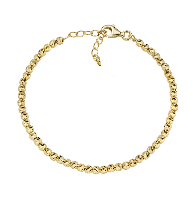 Bracciale MilleLuci Donna Argento 925 Gold Sfere Sfaccettate _AGB036
