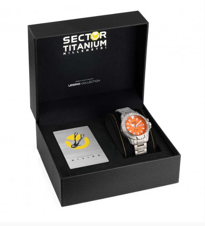 Orologio Sector Legend Titanio Automatico Quadrante Arancione _R3223135005