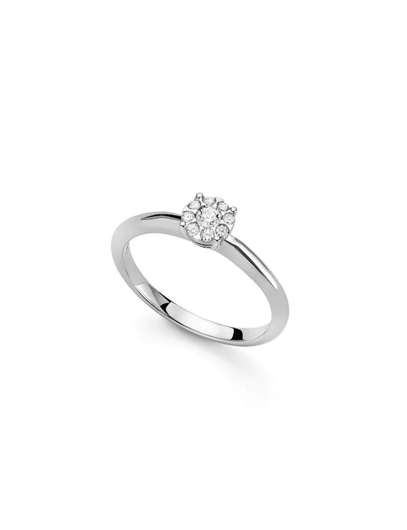Anello DonnaOro Oro Bianco Diamanti CT 0,07 _DHAF9334.007