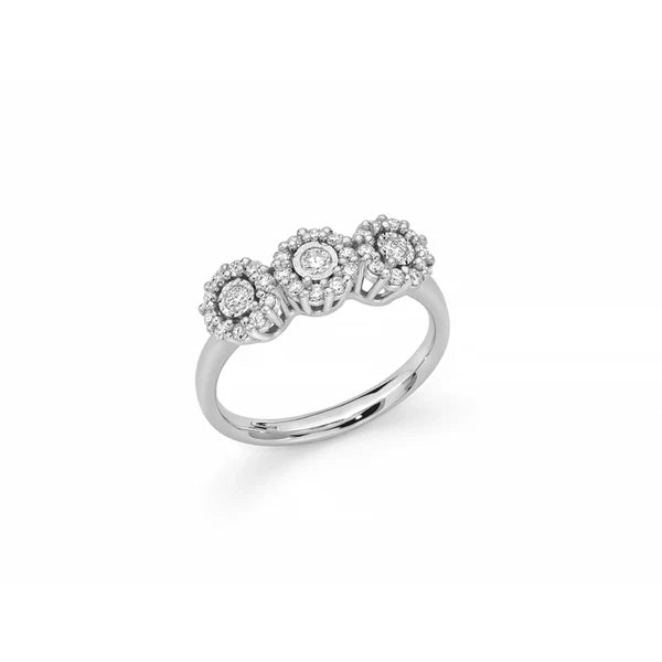 Anello Miluna Donna Oro 18KT 3 Diamanti _LID3579 TG 14