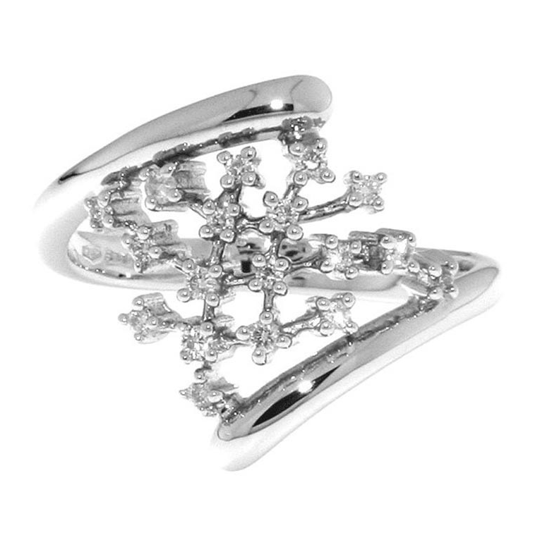 Anello Miluna Donna Oro Bianco 18KT 18 Diamanti _LID1922