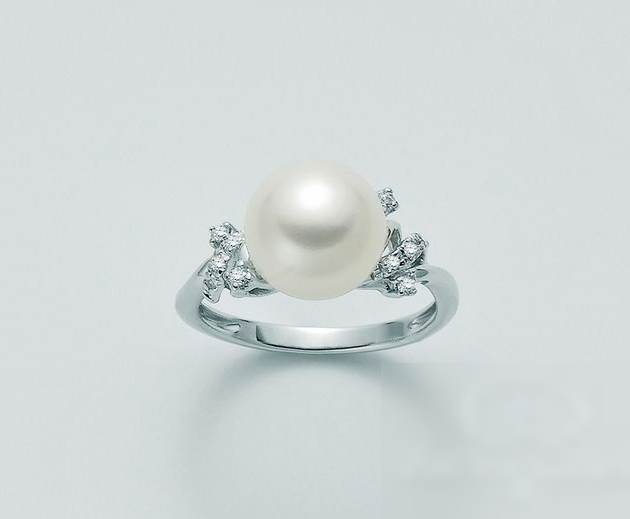 Anello Miluna Donna Oro Bianco 18kt Perla e Diamanti _PLI1301 TG 14