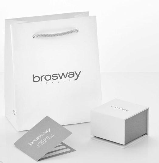 Bracciale Brosway Donna Acciaio Argento Semirigido Cubic Zirconia Coll. Ribbon _BBN37