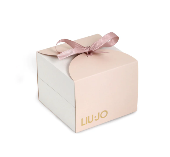 Bracciale LIU-JO Acciaio Donna Colore Rose Gold con Cuore Centrale Verde _LJ2129