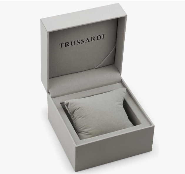 Orologio Trussardi Uomo Acciaio Tempo e Data Acciaio Argento e Oro Quadr. Blu _R2453141001
