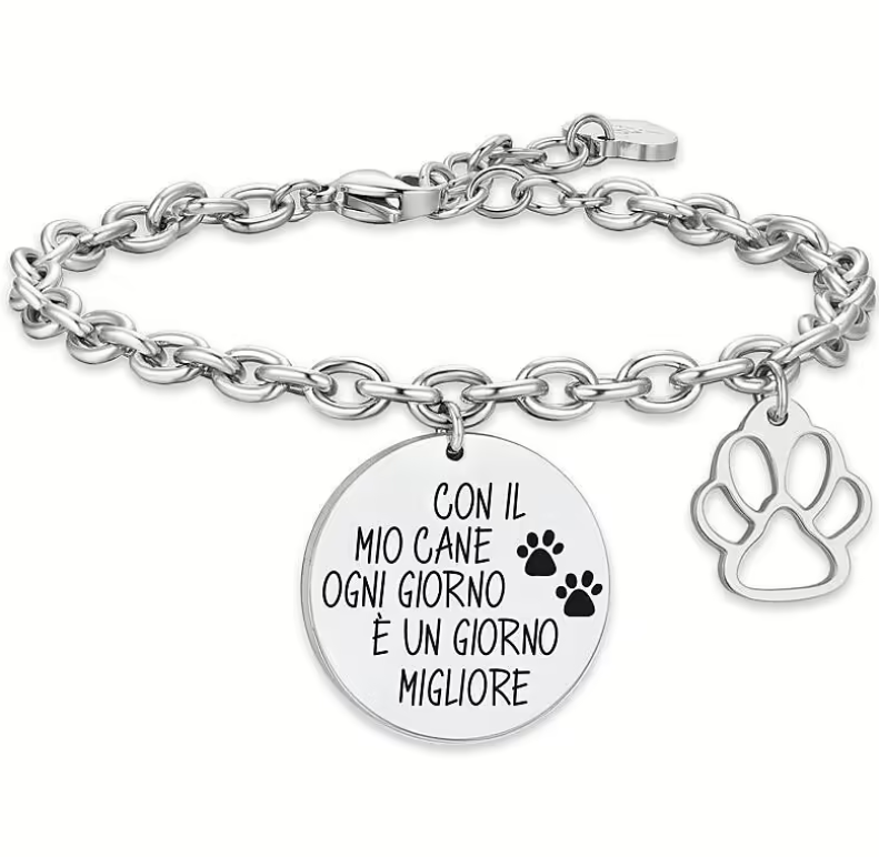 Luca Barra Damen-Armband aus Stahl mit Anhänger mit Tiermotiv BK2646