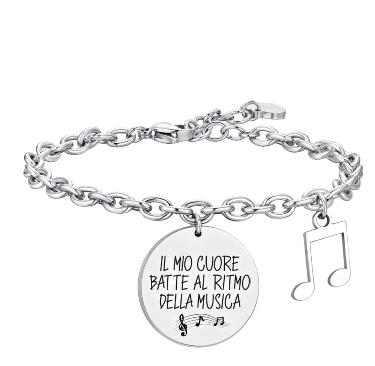 Bracciale Luca Barra Donna Acciaio Pendente Tema Musicale _BK2644
