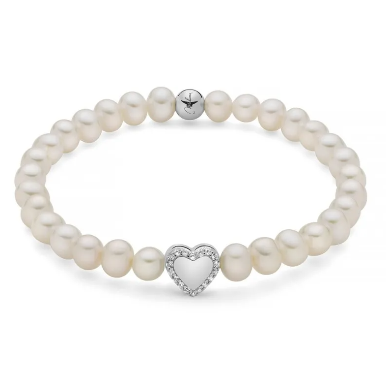 Bracciale Miluna Donna Perle Cuore Argento925 Pavé Topazi _PBR3505