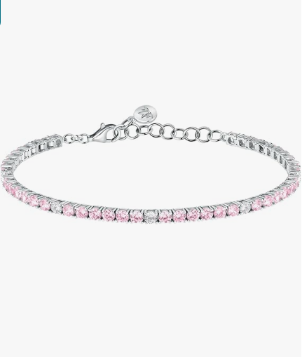 Morellato Damenarmband aus 925 % recyceltem Silber mit rosa Zirkonia _SAIW183
