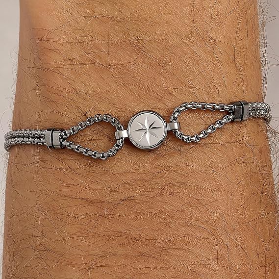 Bracciale Brosway Uomo Acciaio Color. Rutenio e Rosa dei Venti Coll. POSEIDON _BPN12