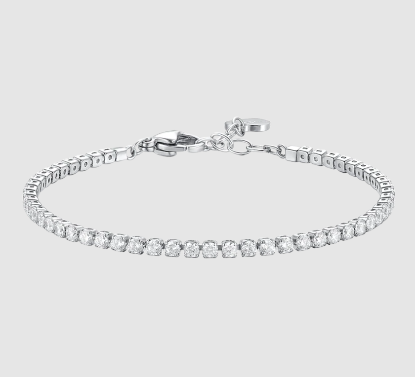 Bracciale Luca Barra Acciaio Donna Zirconi Crystal _BK2872