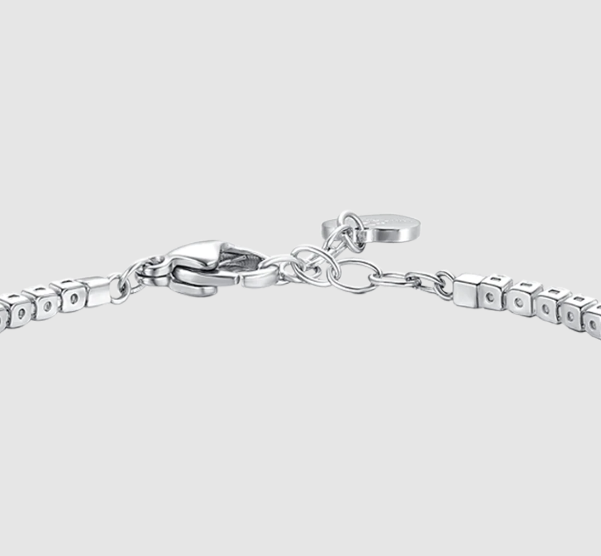 Bracciale Luca Barra Acciaio Donna Zirconi Crystal _BK2872