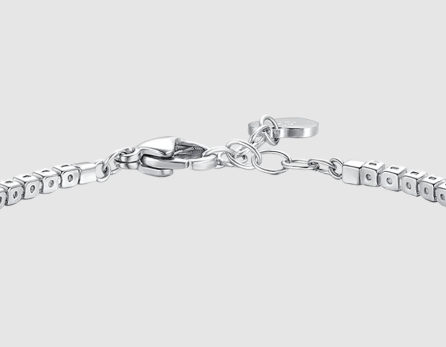 Bracciale Luca Barra Acciaio Donna Zirconi Verde _BK2877