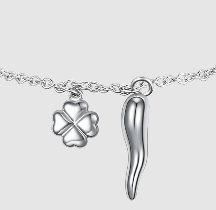 Bracciale Luca Barra Donna Acciaio Argentato Fortuna _BK2757