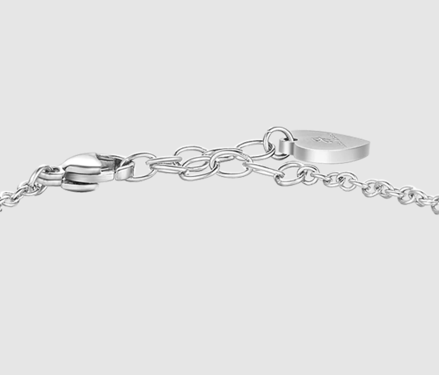 Bracciale Luca Barra Donna Acciaio Argentato Fortuna _BK2757