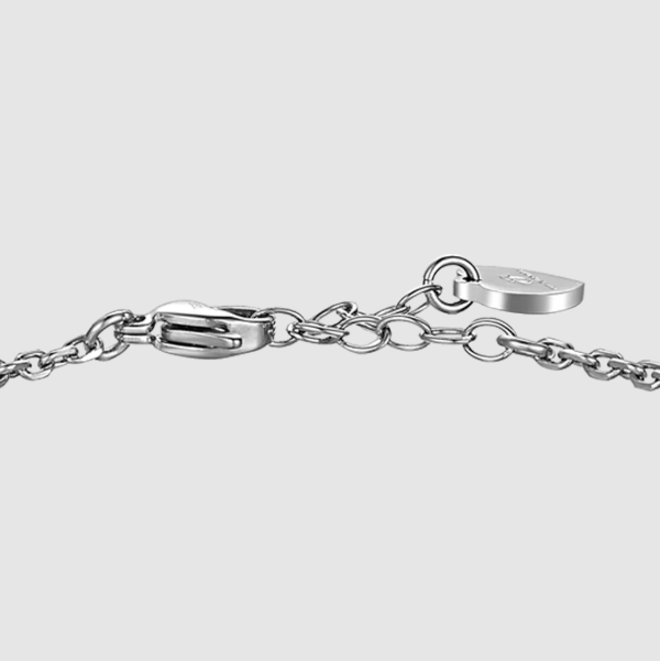 Bracciale Luca Barra Donna Acciaio Cristalli Bianchi _BK2754