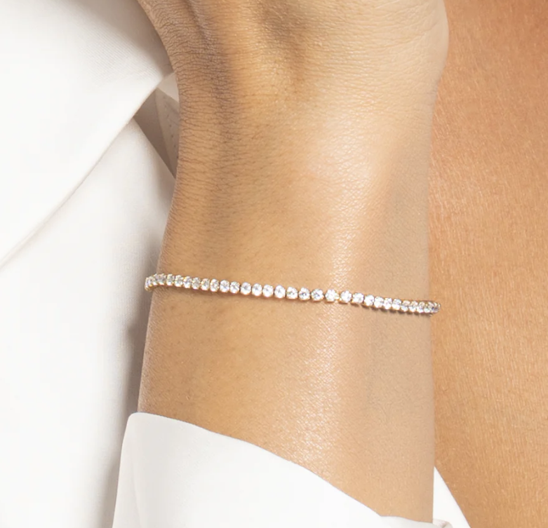 Bracciale Luca Barra Donna Acciaio Gold Zirconi Bianchi _BK2873
