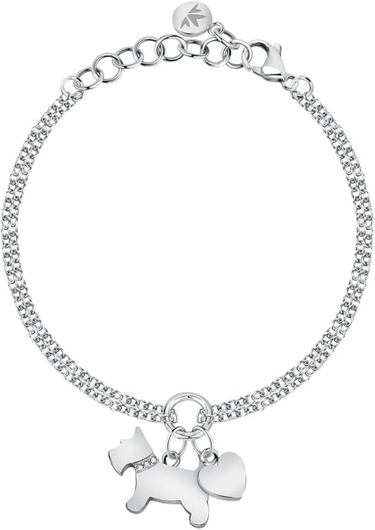 Bracciale Morellato Donna Acciaio Ciondolo Cagnolino e Cristalli _SAVL14