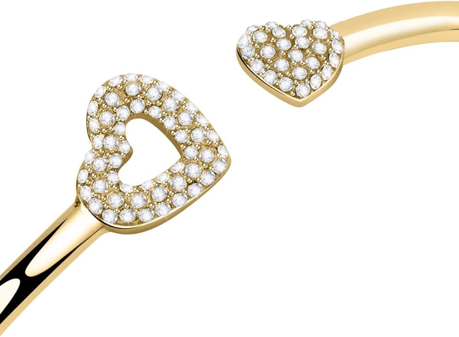 Bracciale Morellato Donna Acciaio Gold Rigido Cristalli Cuore _SAUQ02