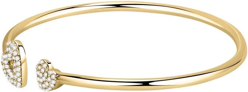 Bracciale Morellato Donna Acciaio Gold Rigido Cristalli Cuore _SAUQ02
