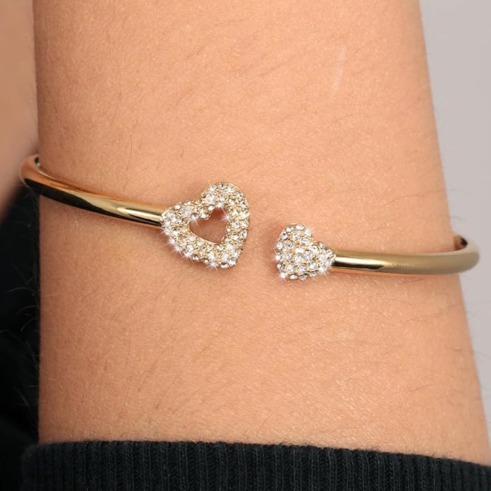 Bracciale Morellato Donna Acciaio Gold Rigido Cristalli Cuore _SAUQ02