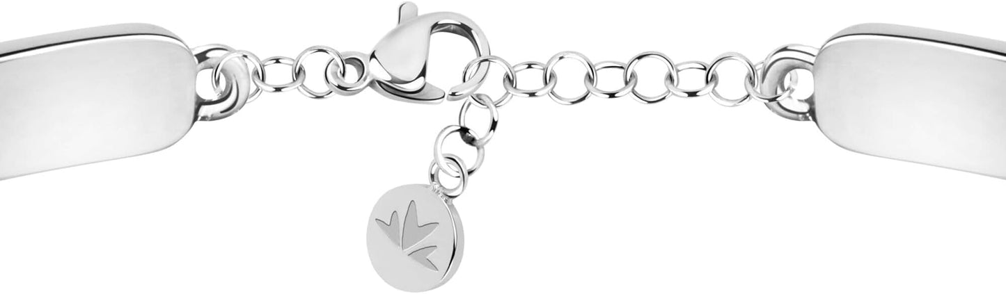 Morellato Damen-Armband aus starrem Stahl mit weißen Kristallen _SAKM72