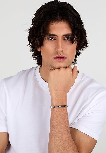 Bracciale Sector Uomo Acciaio Ceramica Nera Diamonds _SAFR44