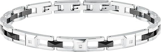 Bracciale Sector Uomo Acciaio Ceramica Nera Diamonds _SAFR45