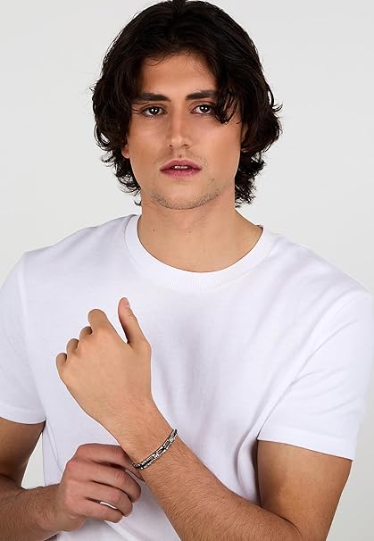 Bracciale Sector Uomo Acciaio Ceramica Nera Diamonds _SAFR45