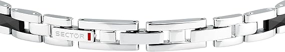 Bracciale Sector Uomo Acciaio Ceramica Nera Diamonds _SAFR45