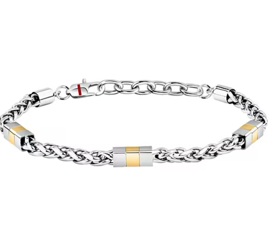 Bracciale Sector Uomo Acciaio Silver E Gold _SAFT95