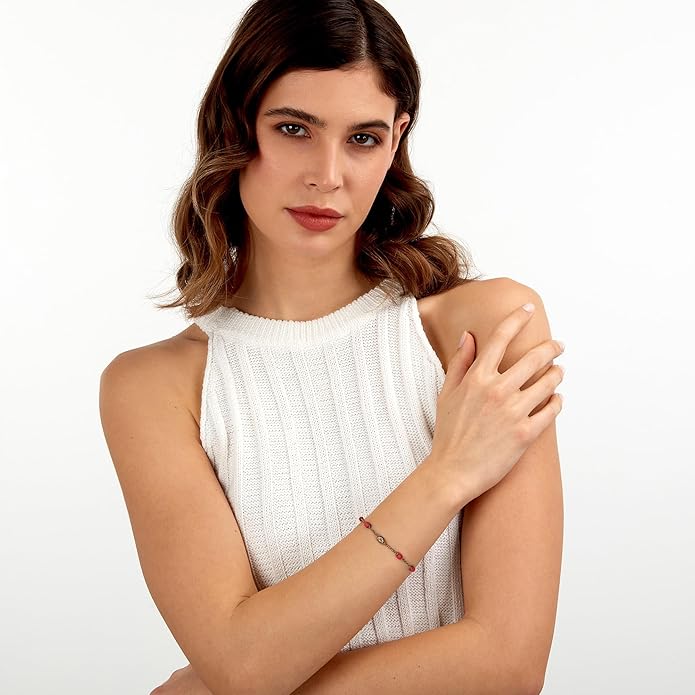 Superga x Morellato Damenarmband aus Gold, Stahl, fuchsiafarbenen Silikonperlen und Kristallen _SAXR01