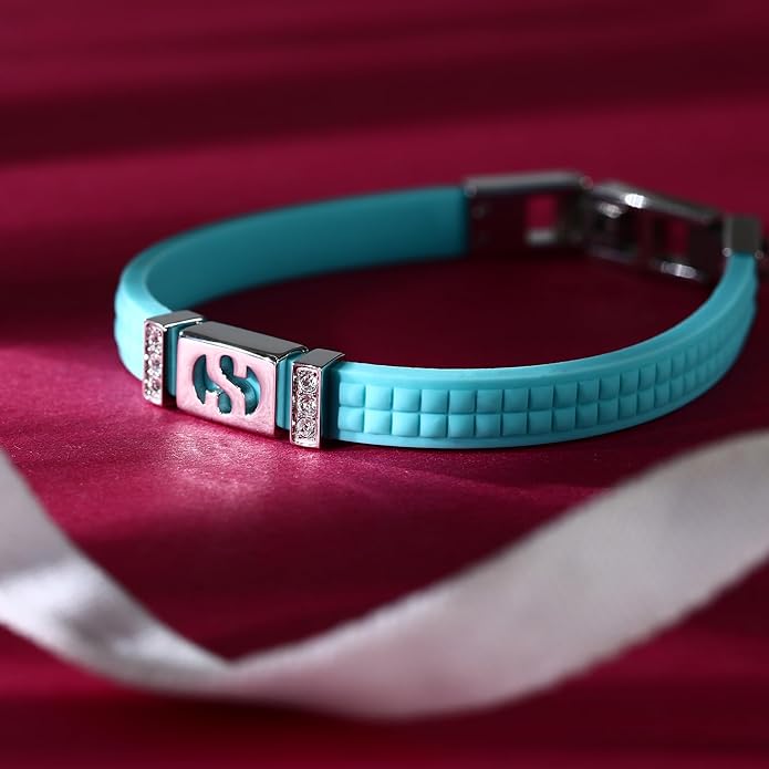 Superga x Morellato Damen-Armband Silikon Logo S Stahl Kristalle Hellblau _SAXR11