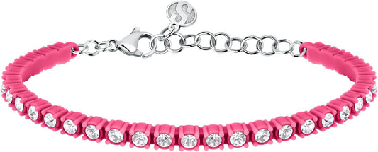 Bracciale Superga x Morellato Donna Silicone Tennis Cristalli Fucsia _ SAXR13
