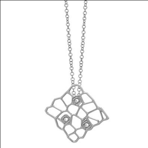 Collana Boccadamo Donna Bronzo Quadrato Rete Swarovski _XGR475