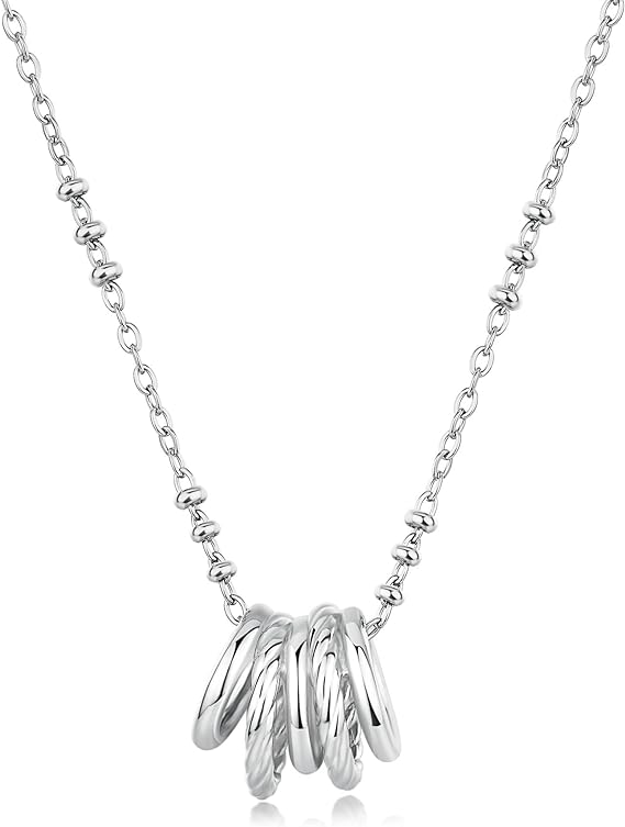 Brosway Damen-Halskette aus Stahl und Silber mit Kreisen, Amy Collection _BAY01