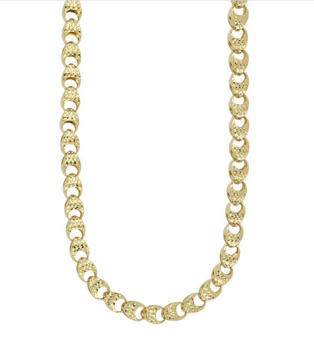 Collana Donna Oro Giallo 18 kt elementi martellati _CL007