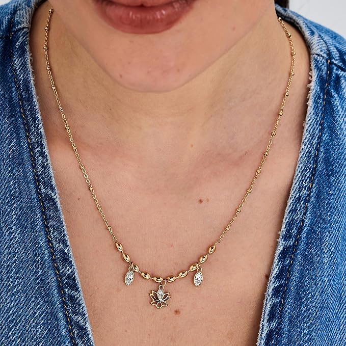 Collana Brosway Chakra Donna Acciaio Gold Fiore di Loto _BHKN158