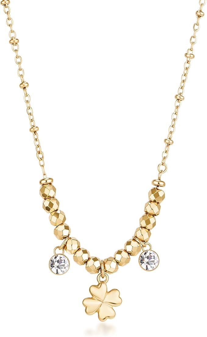 Collana Brosway Chakra Donna Acciaio Gold Quadrifoglio _BHKN164
