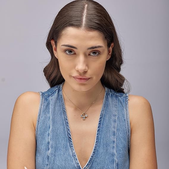 Collana Brosway Donna Acciaio Dorato Pendente con Cristalli Bianchi _BYM190