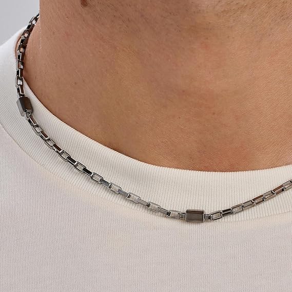 Collana Brosway Uomo Acciaio Nera Alternata Collezione Logan _BOA03