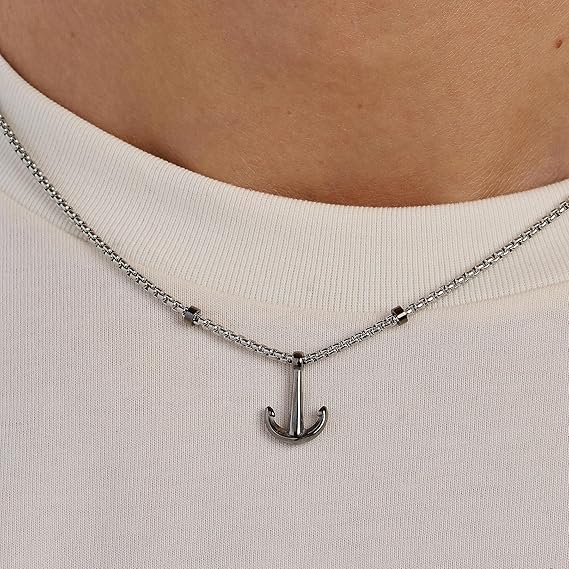 Collana Brosway Uomo Acciaio Rutenio Ancora Coll. POSEIDON _BPN02